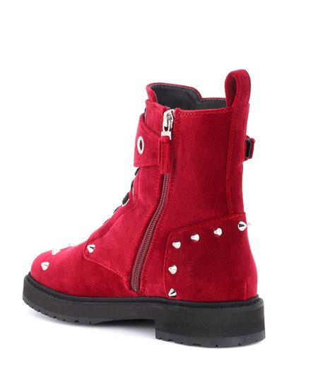 fendi red boots|fendi trekking boots.